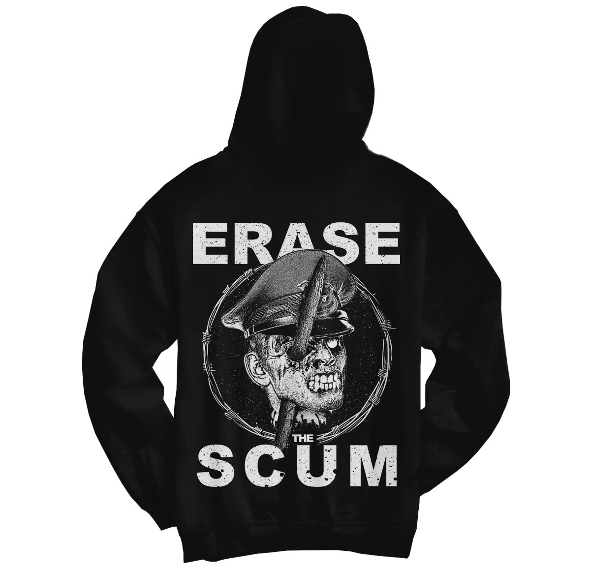 GET THE SHOT "Erase The Scum" Black Hooded Sweatshirt