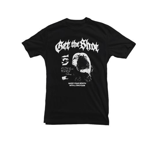 GET THE SHOT "SHOTGUN" Black T-Shirt